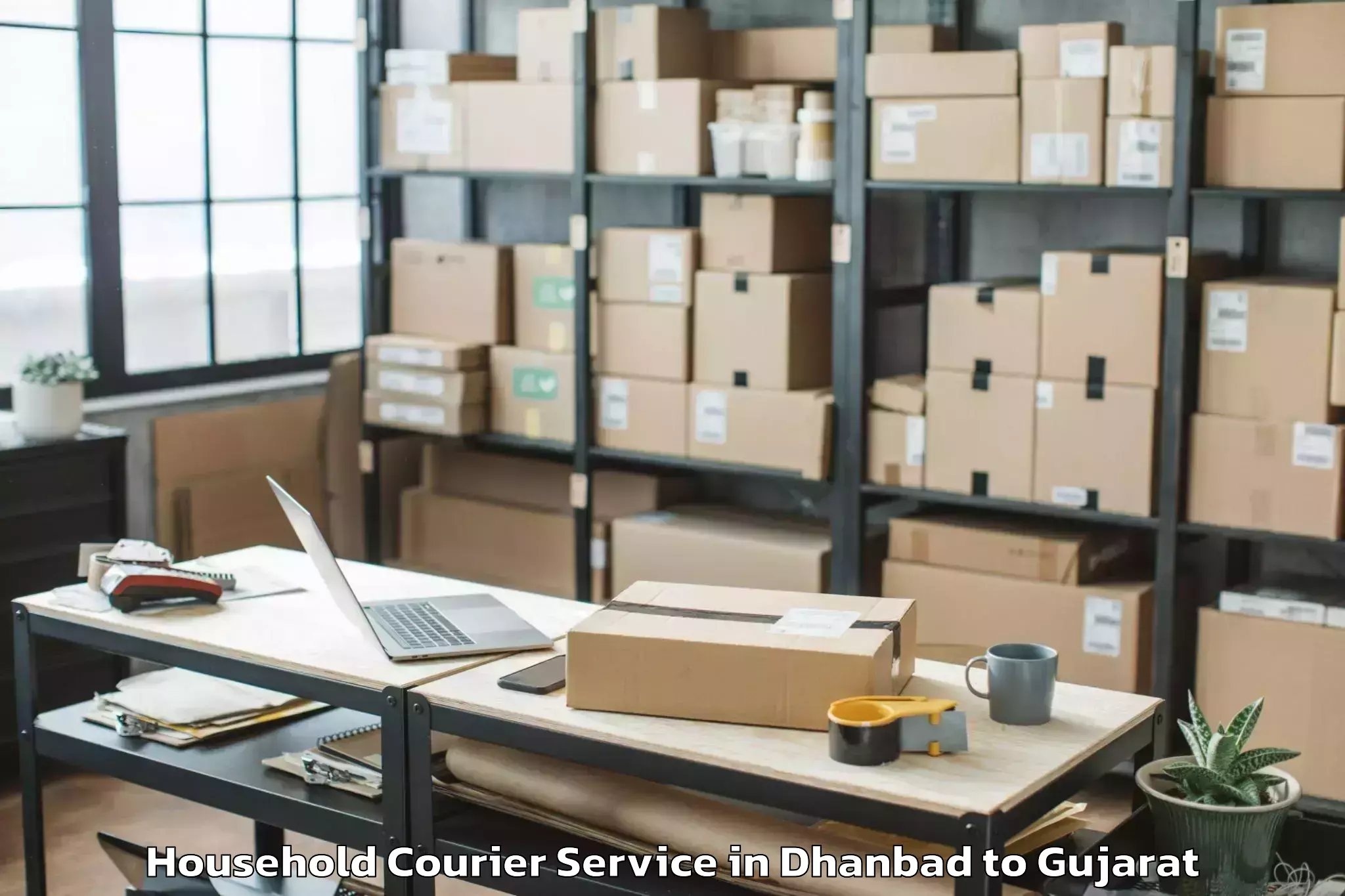 Get Dhanbad to Lakulish Yoga University Ahmed Household Courier